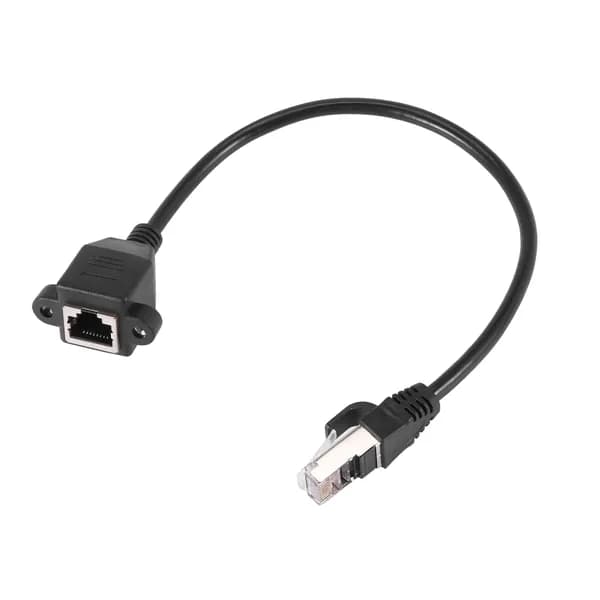 Адаптер RJ45 мама-папа Сетевой кабель-удлинитель для монтажа на панель 27 см