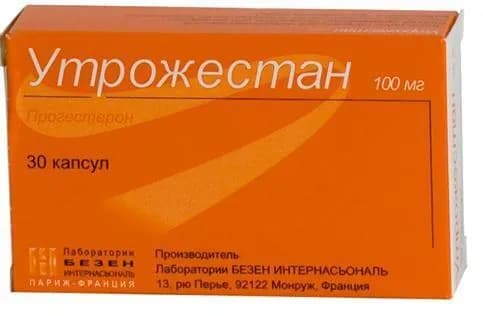 Утрожестан, капсулы 100 мг, 28 шт.
