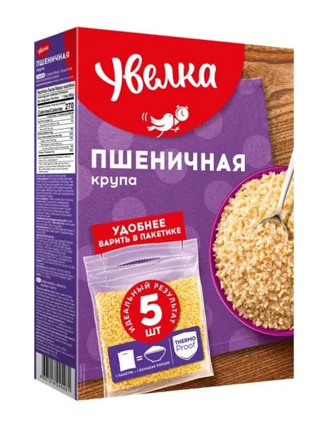 Крупа Пшеничная Увелка 5*80 Ресурс кор, 400 г
