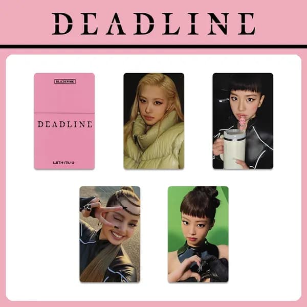 Карточки BLACKPINK DEADLINE альбом карты BP YG select LISA ROSE JENNIE Коллекционная карточка 5.4*8.6cm 4 шт