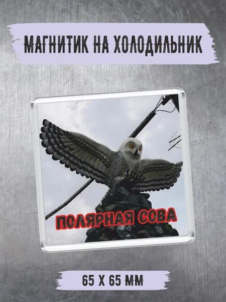 Магнитик на холодильник "полярная сова" для хайпа