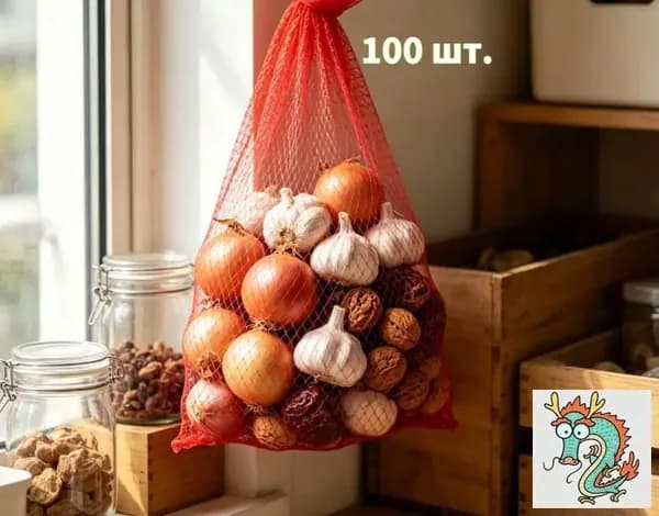 Фруктовый сетчатый мешок, нейлоновый упаковочный мешок, 100шт