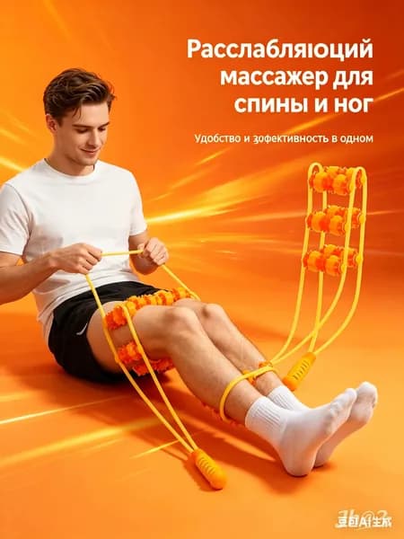Веревка для всего тела, ручной массажный инструмент для ног, портативный роликовый пояс для спины