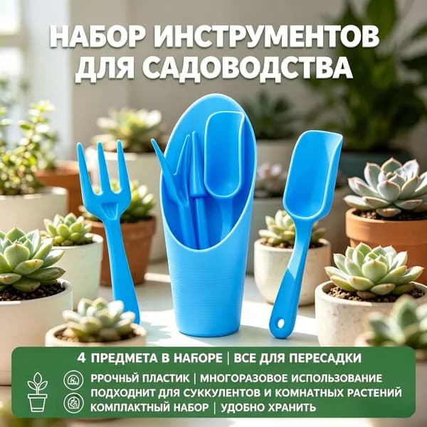 Набор садовых инструментов 4 шт полипропилен чехол для хранения