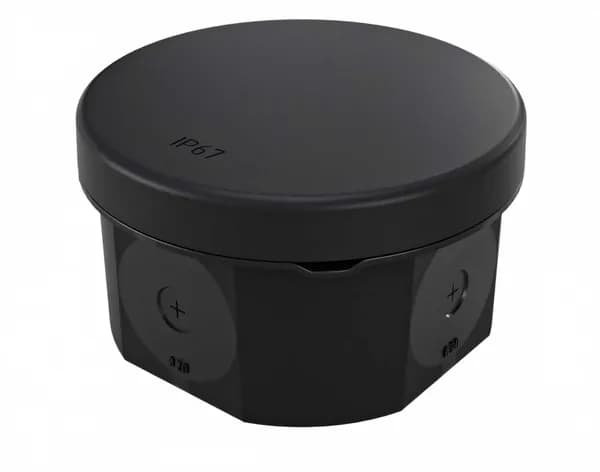 Коробка распределительная Greenel о/п, 2К, HF, УФ D75x40мм IP67 черный GE42437-05