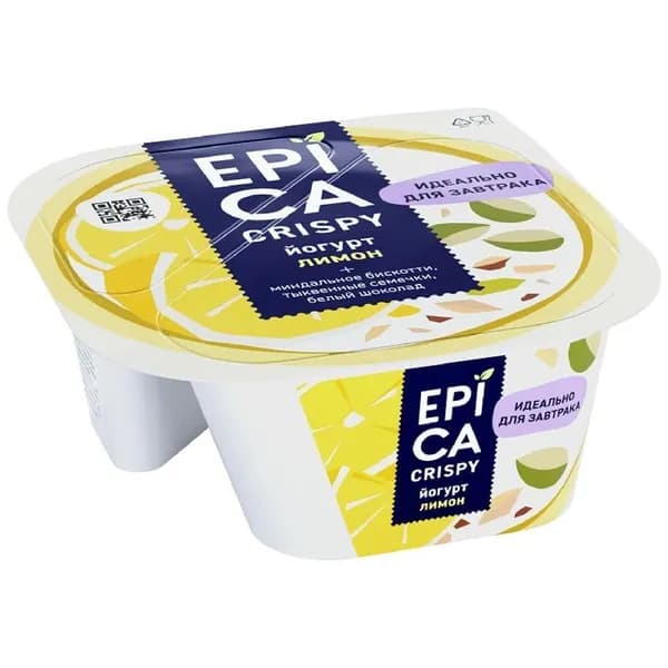 Йогурт Epica Crispy лимон 8.6%, 140г