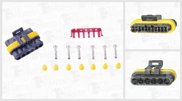 Разъем мама 6 контактов универсальный (TE Parts)