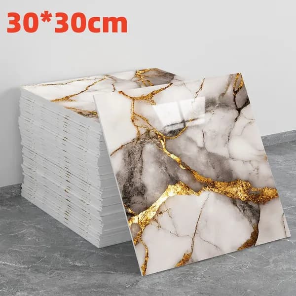 самоклеящаяся 3D плитка под мрамор для стен водонепроницаемая 30x30см