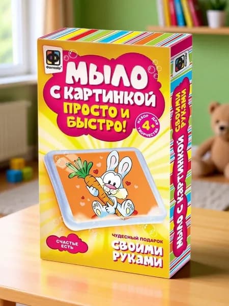 Набор Фантазер для изготовления мыла своими руками с картинкой 4+ набор для творчества