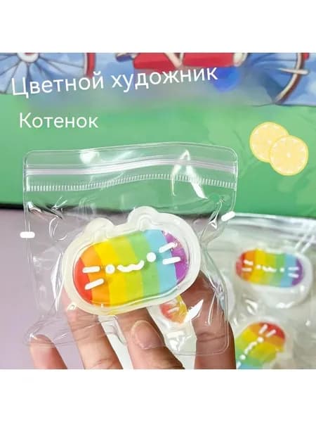 Милый кот-пудинг Squishy Squeeze Toys Мягкая сенсорная игрушка для снятия стресса Идеальный подарок для детей подростков и взрослых