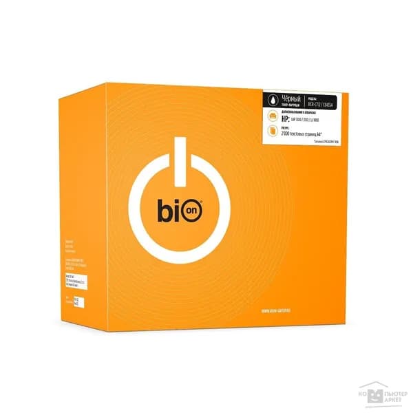 Картридж для принтера Bion, совместим с Hp LBP 3010, 3100 / HP LJ 1000, 2000 стр., черный (BCR-CB435A)