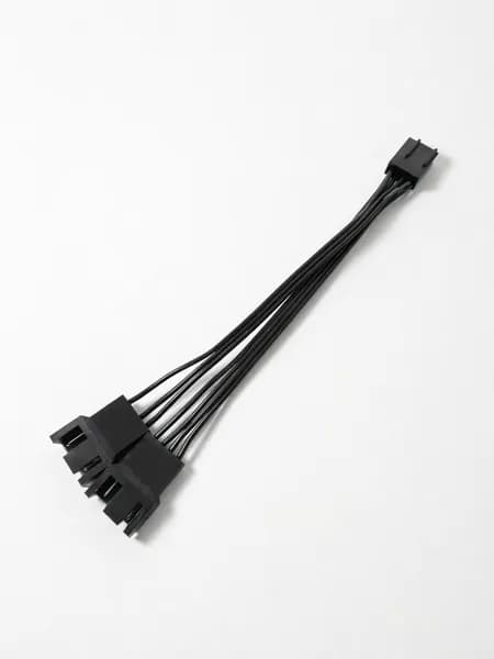 Удлинитель и разветвитель на 2 вентилятора 4 pin pwm Черный 135мм*2