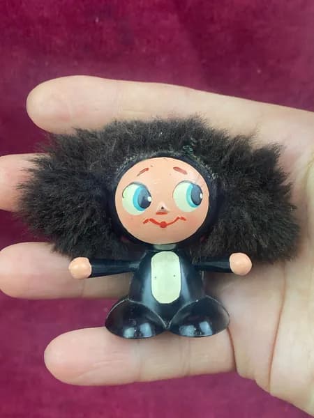 Игрушка Винтажная Коллекционная Черный ЧЕБУРАШКА СССР.