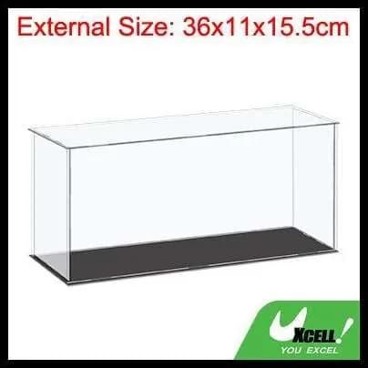 Прозрачный акриловый бокс для коллекций, 36x11x15.5 см, защита от пыли, изделий и