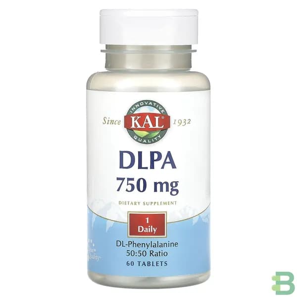 , DLPA (DL-фенилаланин), 750 мг, 60 таблеток