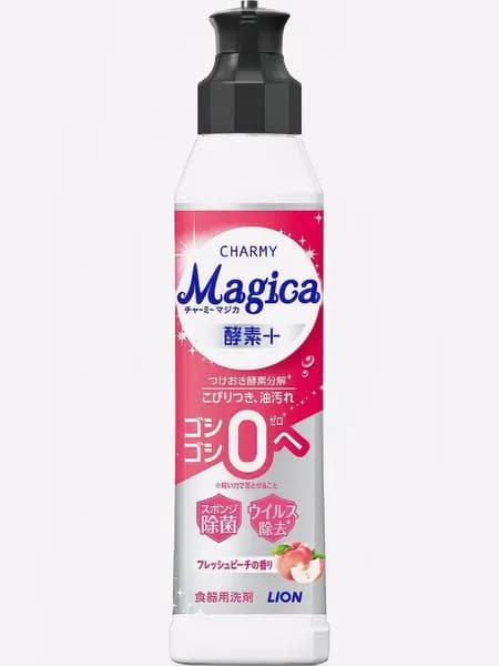 LION Charmy Magica Средство для мытья посуды 220мл аромат персика
