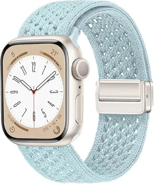 Тканевый ремешок для apple watch 1 2 3 4 5 6 7 8 9 10 SE/Ultra, Нейлоновый браслет для Apple Watch размера 46 44 45 49 42mm(1 2 3 серий),Магнитная пряжка