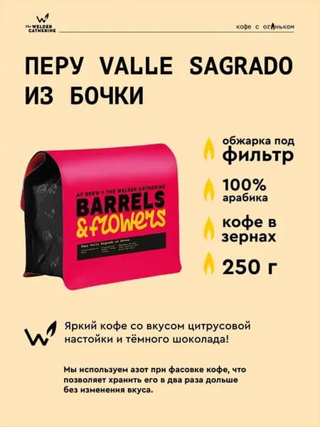 Кофе "Перу Valle Sagrado" из бочки-250гр