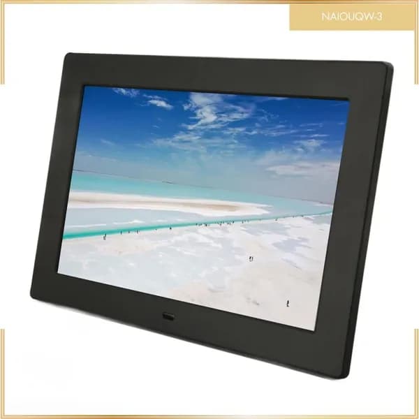 10 Inch Digital Photo Frame, Высококачественный IPS экран, для домашнего использования и подарков Черный британский стандарт