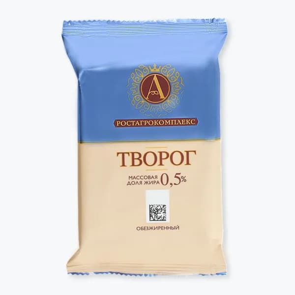 Творог обезжиренный 0,5%, 180 г, А.РОСТАГРОКОМПЛЕКС