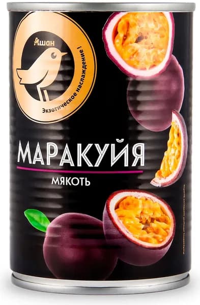 Маракуйя мякоть АШАН Золотая птица консервированная, 425 г