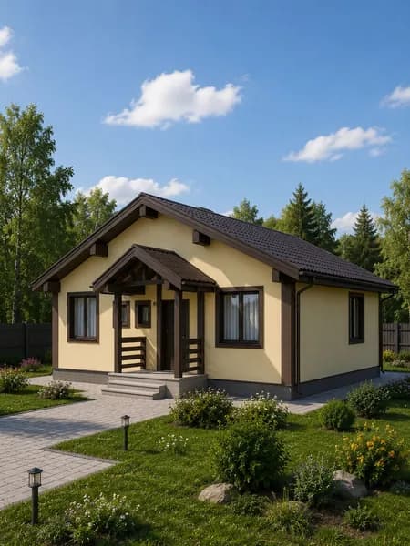 Проект дома из блоков 10x13 м, 101 м, 3 спальни
