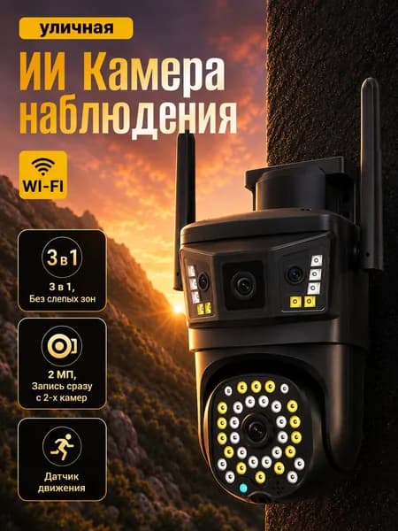 Камера видеонаблюдения уличная Wi Fi поворотная