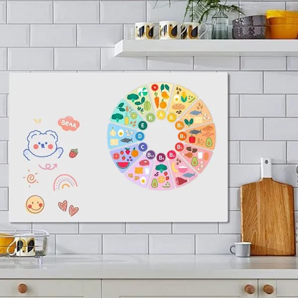 доска белая магнитная 45x60 см, с магнитными аксессуарами