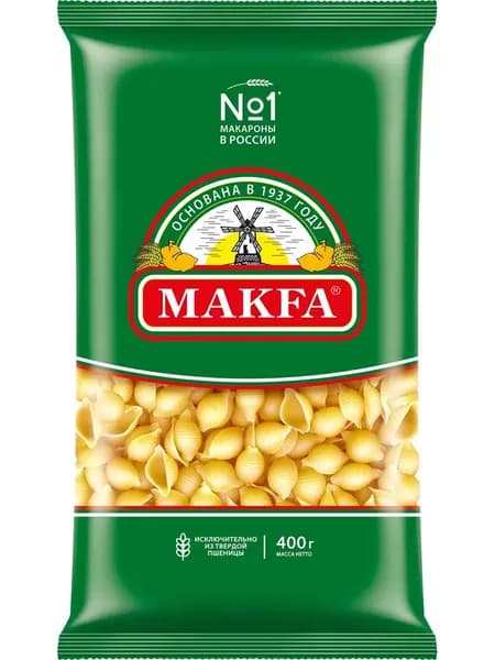 Макароны Ракушки, 400 г
