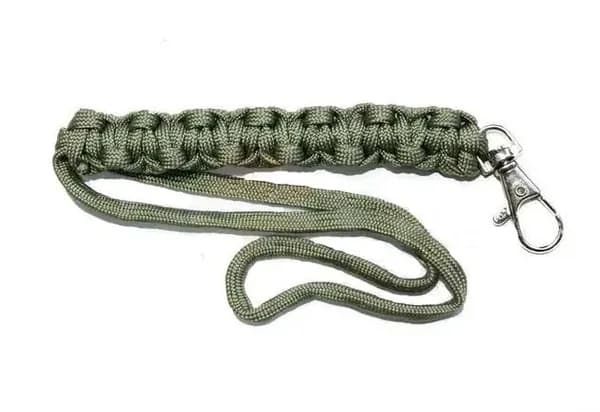Темляк из паракорда с карабином (Geoline Survival) зеленый / хаки