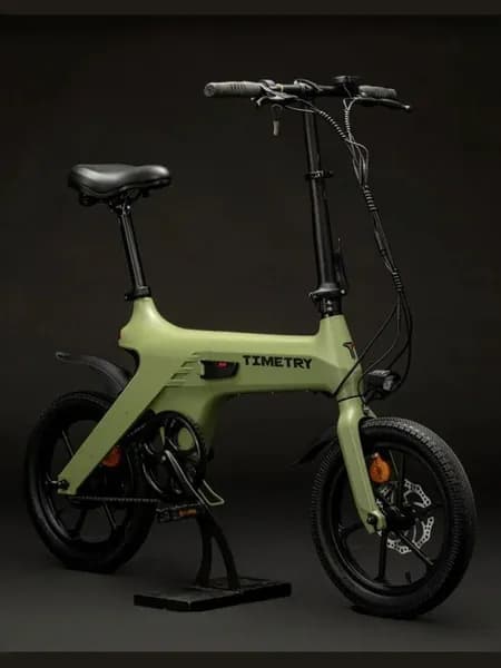 Электровелосипед BREND TIMETRY ORIGINAL D900 складной, колеса 16", 36V*350W, магниевая рама, Зеленый