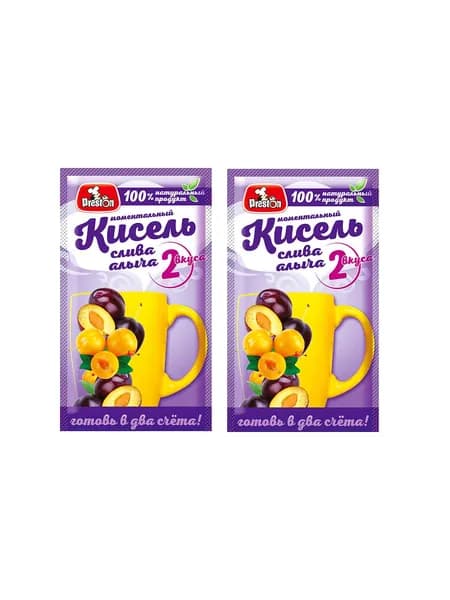 Preston Кисель слива и алыча, моментальный, 30 гр, 2 уп