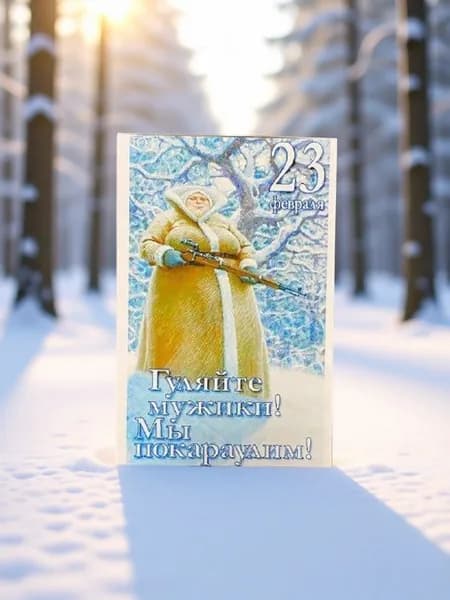 Открытка №33 "С 23 Февраля" 10*15