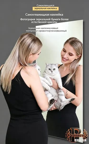 Рейтинг Зеркало настенное, 40 см х 150 см, 1 шт