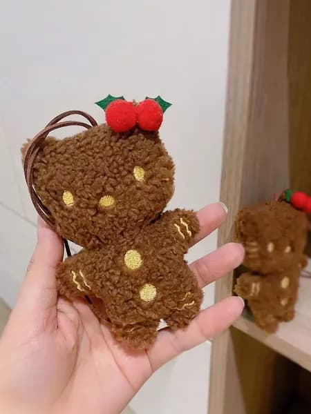 Плюшевый брелок для сумки Пряничный человечек Hello Kitty