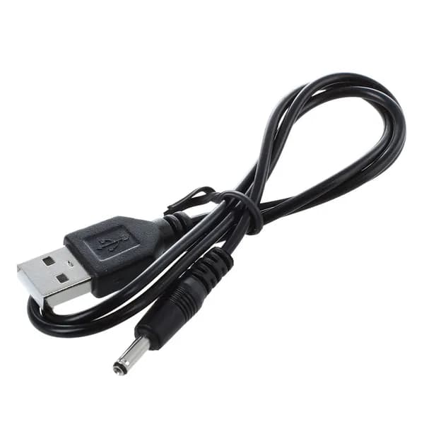3,5 мм X 1,3 черный USB-кабель Провод зарядного устройства Блок питания