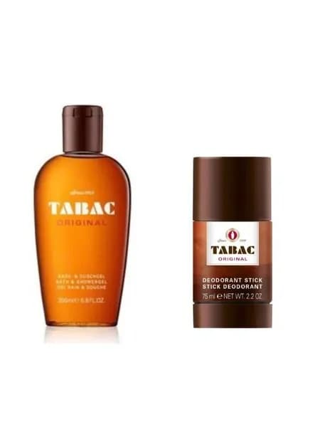 Мужской набор Tabac Original: гель для душа 200 мл + дезодорант-стик 75 мл (Германия), классический мужской аромат, уход и защита