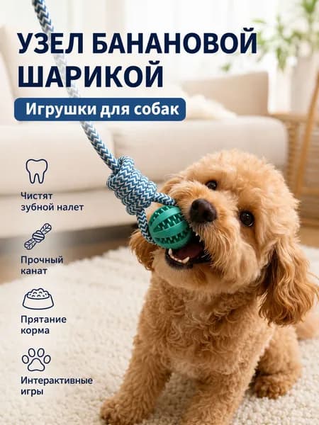 Прочная жевательная игрушка для собак 18 см для чистки зубов для щенков и средних пород