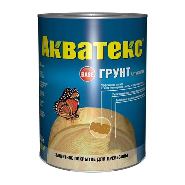 АКВАТЕКС ГРУНТ-АНТИСЕПТИК (0,8 л) Защитный состав для древесины Рогнеда. Грунтование древесины перед последующим нанесением финишных покрытий