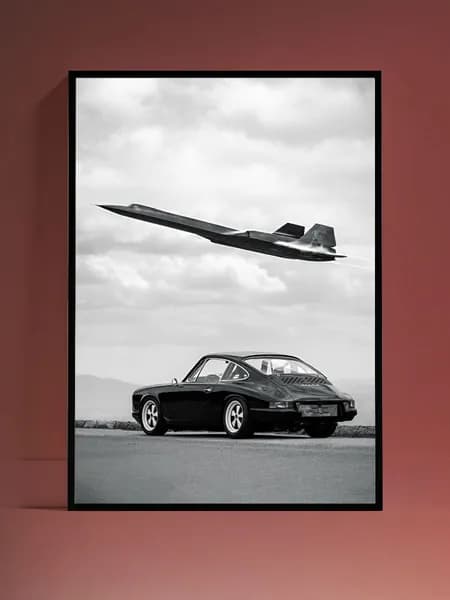 Стильный постер Porsche без рамы (29,7х42см)