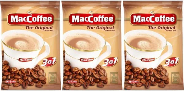 Кофейный напиток MacCoffee 3 в 1 растворимый 20 г х 50 шт, комплект: 3 упаковки по 1 кг