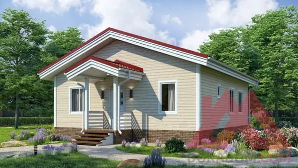 Архитектурное решение каркасного дома "Ирэн", 9*9,5, 73 м.кв.
