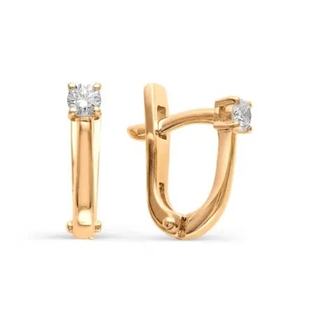 Серьги из красного золота 585 пробы 21153-100 с бриллиантами