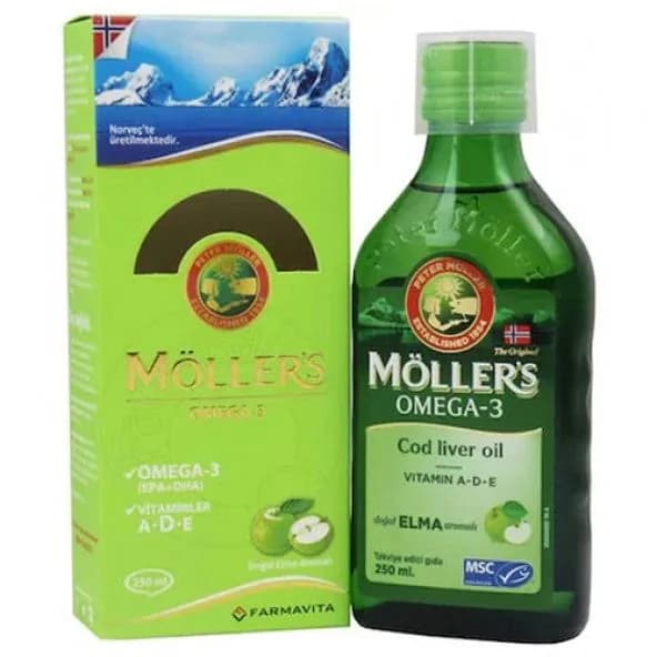 Mller's Omega 3 Яблочный ароматизированный рыбий жир 250 мл