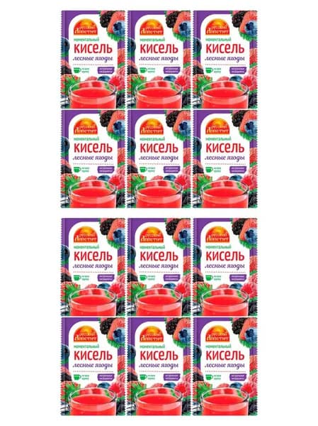 Русский Аппетит Кисель, черносмородиновый, 30 г, 12 шт