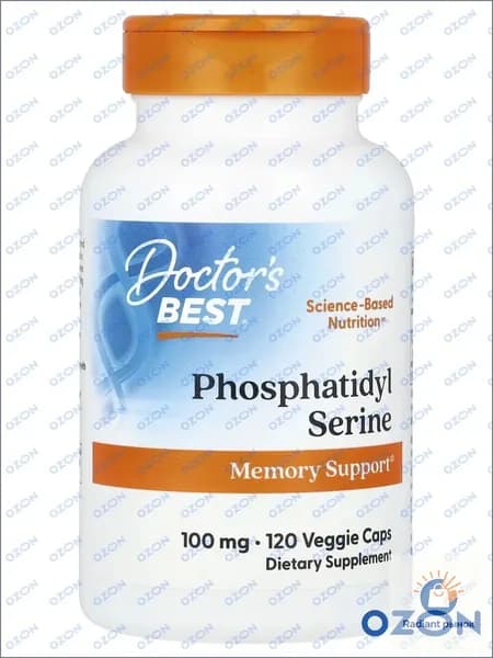 Фосфатидилсерин Doctor's Best Phosphatidyl Serine 100 мг, 120 вегетарианских капсул