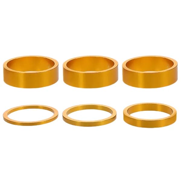 Алюминиевые втулки для крепления рулевой колонки велосипеда золотистого цвета набор 6 штук для велоспорта