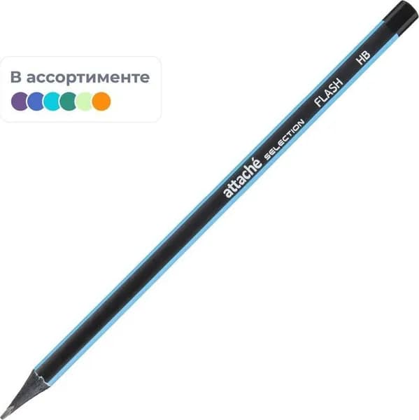 Карандаш чернографитный HB Attache Selection Flash заточенный трехгранный