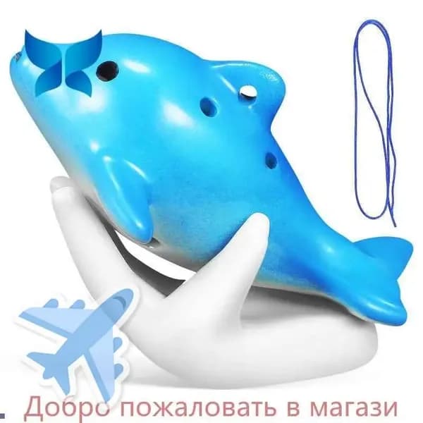 Студенческий 6-дырочный альт-окарина, музыкальный инструмент, керамическая флейта дельфин для начинающих