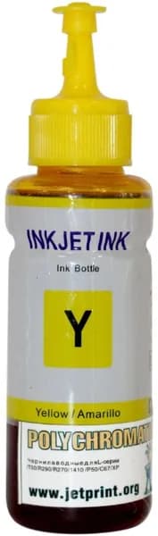 Чернила водные Polychromatic Yellow для струйного принтера Epson L800 L200 R270 P50 XP R200 C79 C67